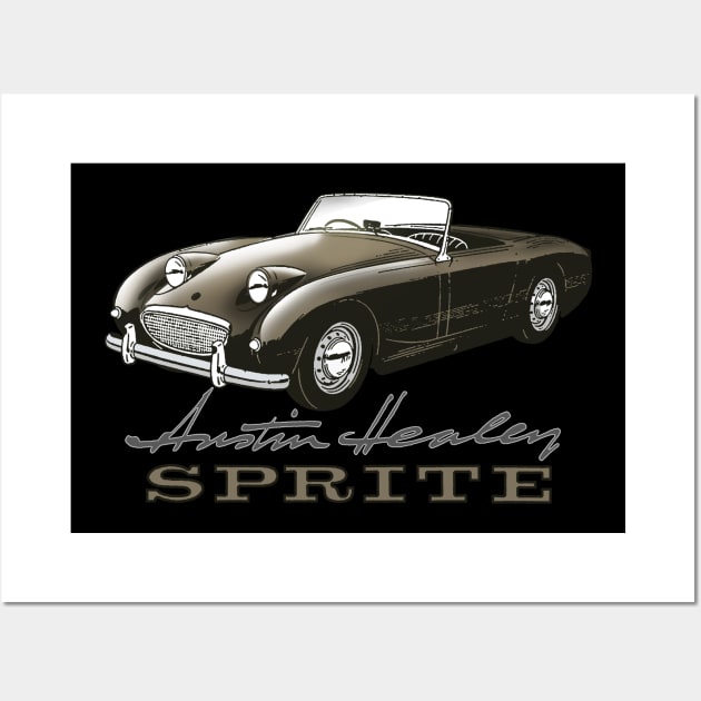 Austin Healey Bugeye sprite UK Wall Art by Midcenturydave